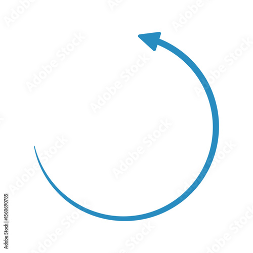 Tall clockwise arrow – Circular arrow turning right, often used to indicate a continuous flow