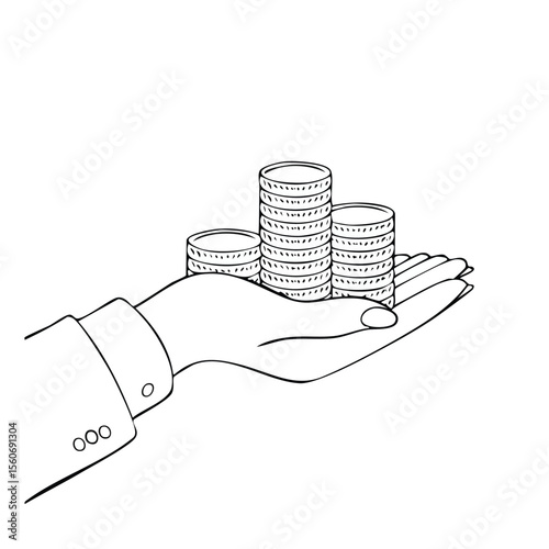 hand with money