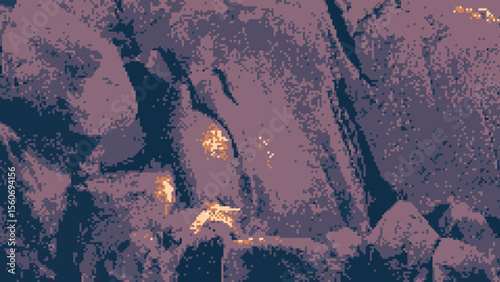 Pixel art rock texture