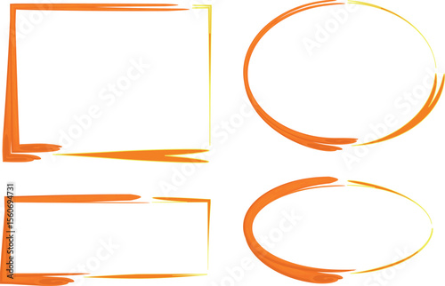 orange yellow colorful abstract pattern frames shapes collection