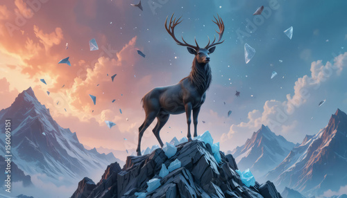elk in the mountains