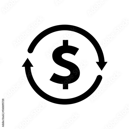 money transfer – simple vector icon illustration