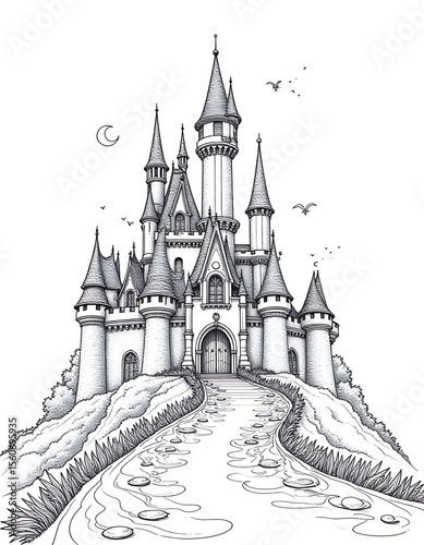 vector illustration of a castle