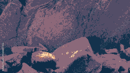 Pixel art rock texture