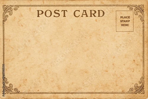 Vintage blank postcard background
