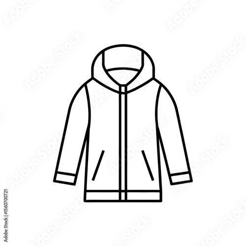 vector illustration of a raincoat