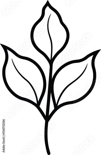 vector black silhouette of tree