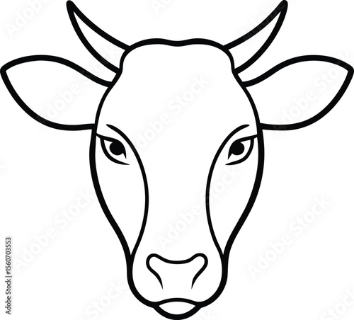 cow head vector