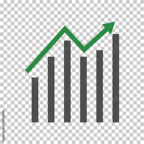 Financial Growth Chart with Ascending Arrow,
