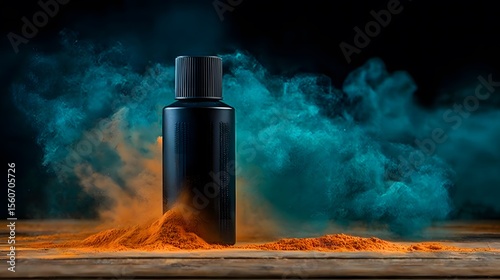 Spray Can with Smoke Effects - Creative Digital Art with Industrial and Abstract Design for Modern Street Art and Urban Aesthetic Lovers, Generative AI
