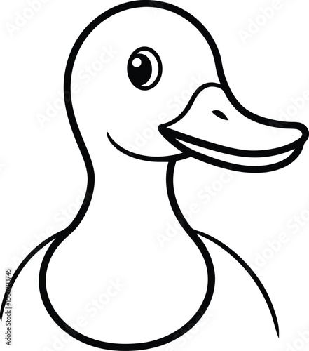 vector illustration of a duck