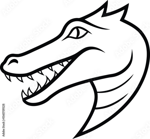 vector illustration of a crocodile
