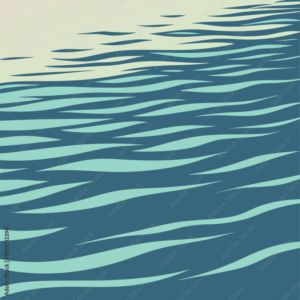 Water surface in minimal illustration style