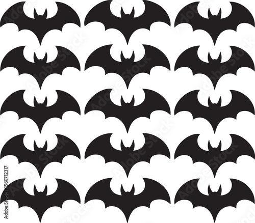 Silhouette Bat Icons Collection – Halloween Flying Bat Vector Set