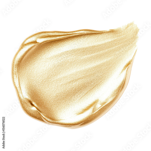 Gold Creamy Texture Spread isolated on white or transparent background, png clipart, design element. Easy to place on any other background.