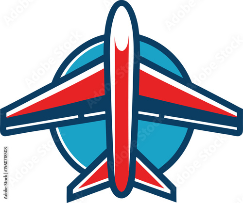 Airplane Logo icon Vector with white background and editable