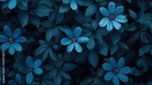 dark blue flowy lines, minimalistic
