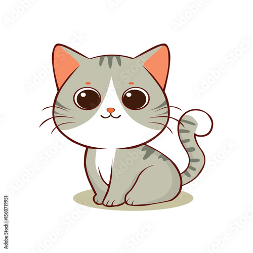 anime cartoon characters cute cats in spring pictures, happy cute, art, animals, kittens, pets, graphics, cats