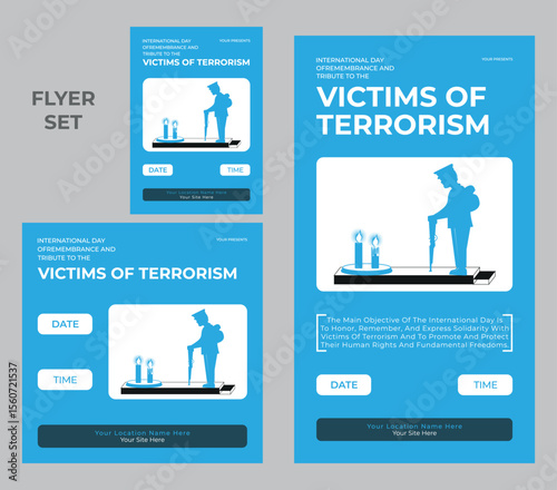 International Day of Remembrance and Tribute to the Victims of Terrorism Flyer Set