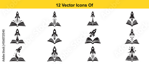 Wheat ears vector set with people and symbolic illustration elements