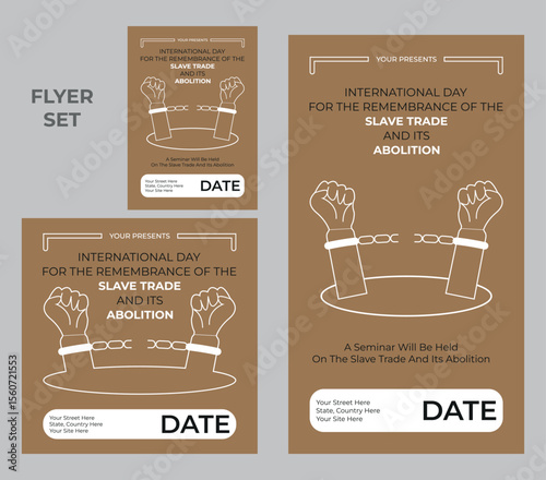 International Day for the Remembrance of the Slave Trade and its Abolition Flyer Set