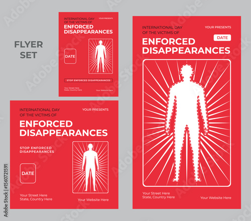International Day of the Victims of Enforced Disappearances Flyer Set