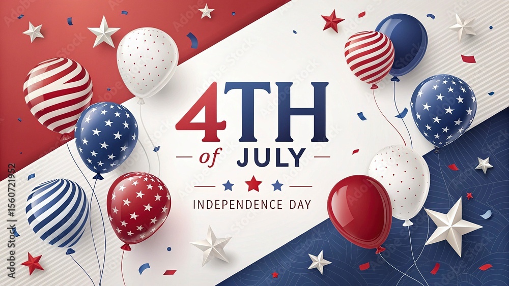 Obraz premium 4th of July USA Independence Day Celebration Background. Vector Illustration