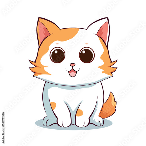 anime cartoon characters cute cats in spring pictures, happy cute, art, animals, kittens, pets, graphics, cats