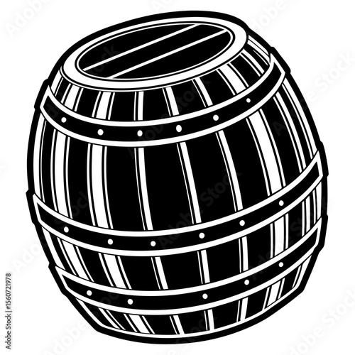 barrel with globe