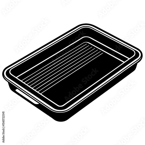 black plastic tray