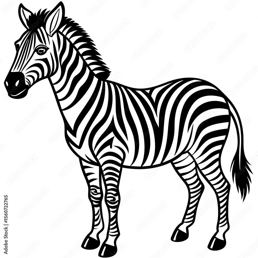 Fototapeta premium zebra isolated on white