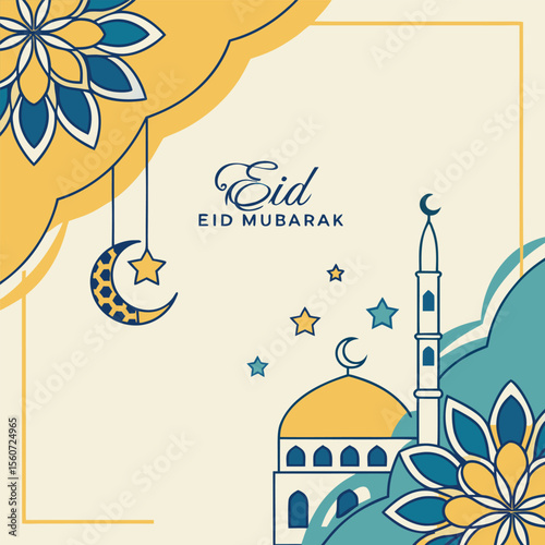 Eid Mubarak Banner Design Templa
