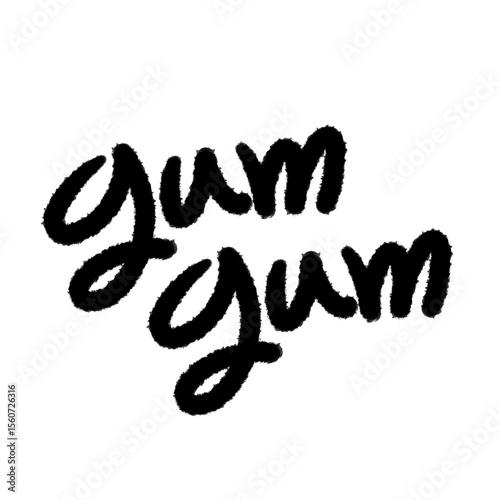 yum yum png pen line brush cartoon hand-written menu food design cute and decoration element