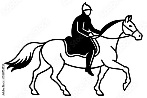 Headless horseman vector art illustration