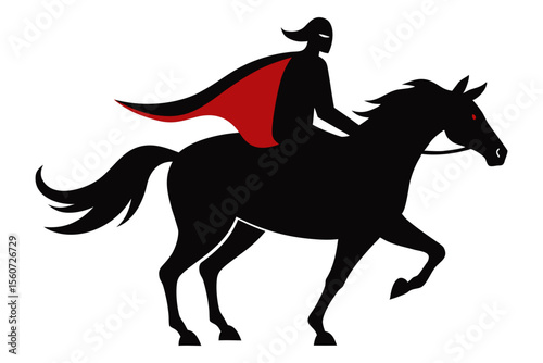 Headless horseman vector art illustration