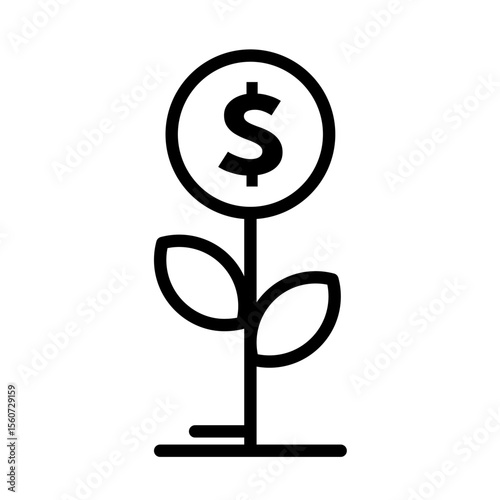 Financial growth investment -  vector icon