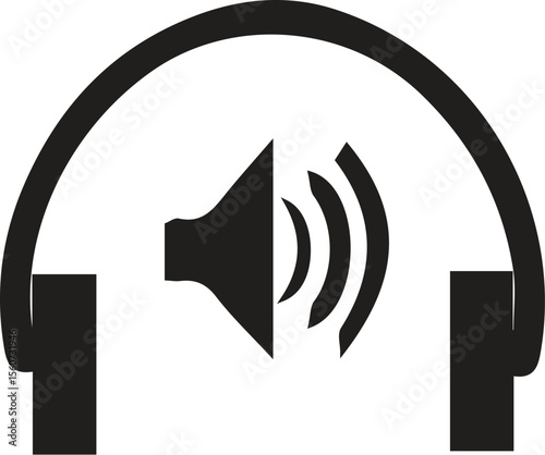 A metallic internet button features a vector speaker icon, symbolizing sound and communication for web and audio design