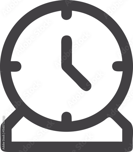 Simple desk clock icon 