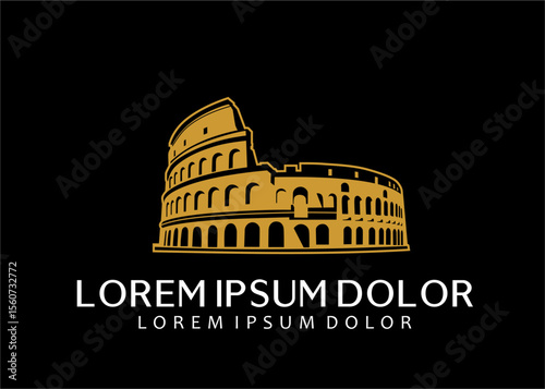 colosseum building silhouette 2.eps