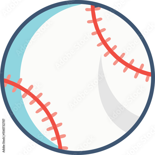 Baseball Illustration A Detailed View of a Classic Baseball