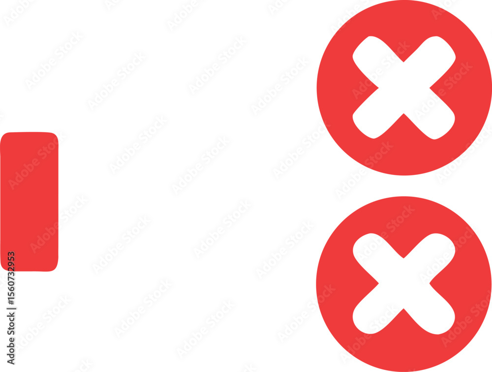 Fototapeta premium Red Cross mark icon