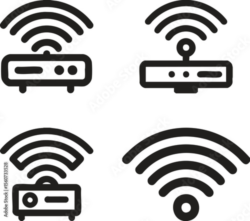 wireless network icon vector