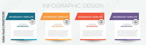 Infographic template design icons 4 options or steps.  business concept with 4 steps or options, can be used for workflow layout, diagram, annual report, web design.