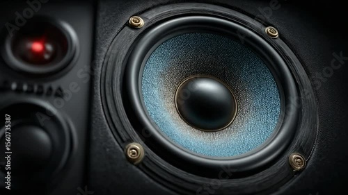 Acoustic Sound System Audio Speakers Close-Up for Music Production and Entertainment