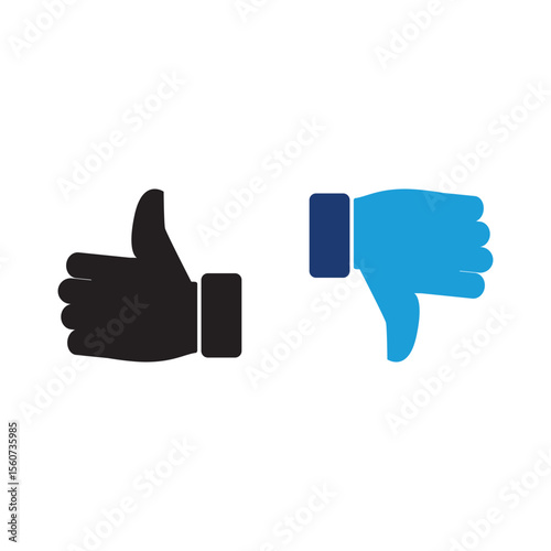 thumbs up and down