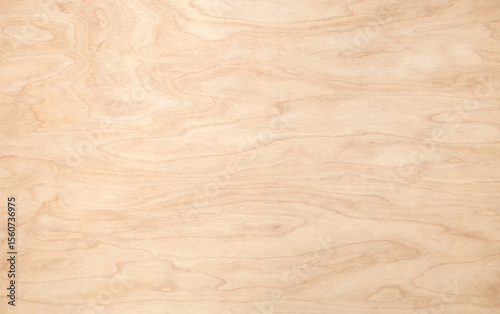 Natural wood plywood texture with smooth grain pattern on light background.