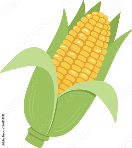 Fresh Yellow Corn Cob: Harvest, Farm & Organic Food Icon

