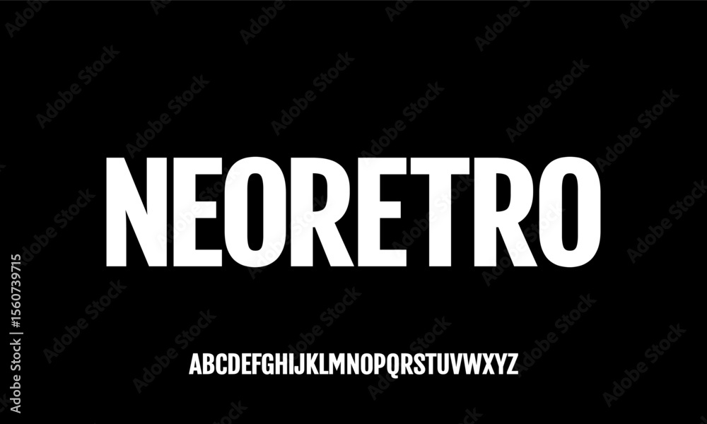 Fototapeta premium Unique decorative sans serif retro style alphabet display font vector