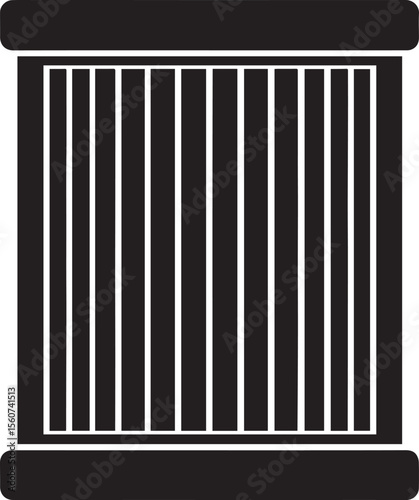 Car Engine Air Filter Silhouette | Flat Black Icon Illustration Vector Format