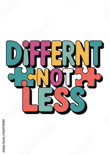 Autism Typography T-Shirt Design